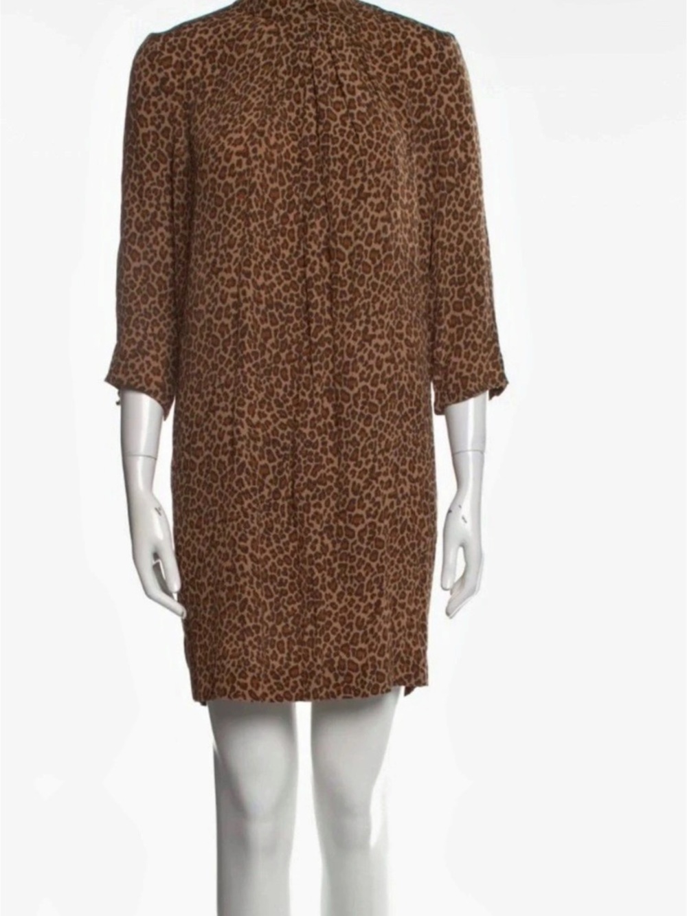 Sandro Leopard Print Mini Dress Size 2 Like New